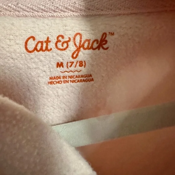 Cat & Jack Light Pink Hoodie with Gold Heart - Picture 3 of 3
